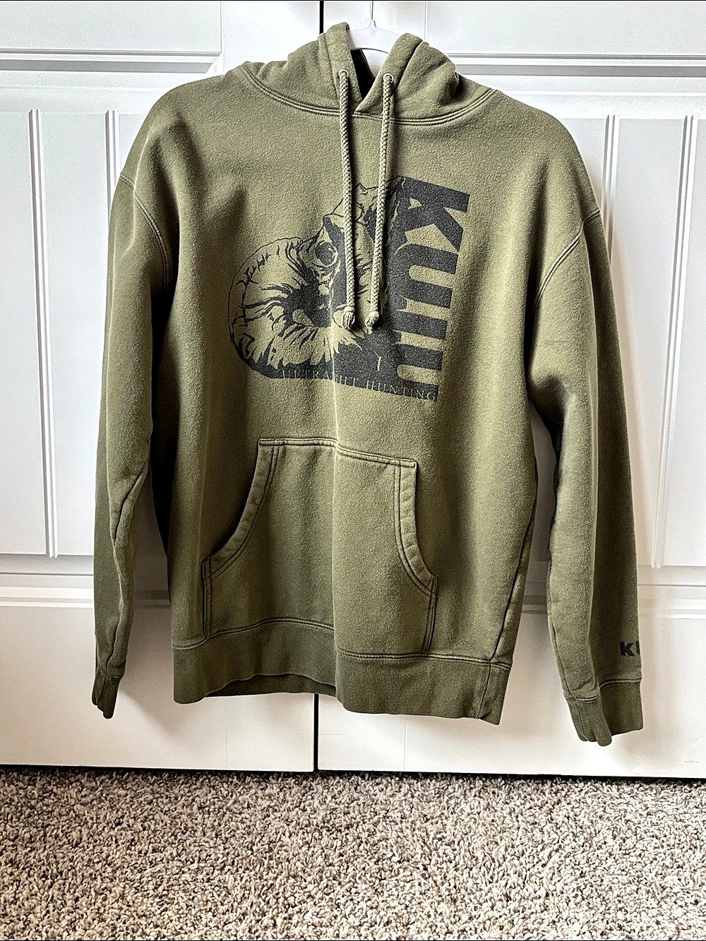 Kuiu Elk Skull Hoodie Graphic Pullover Green